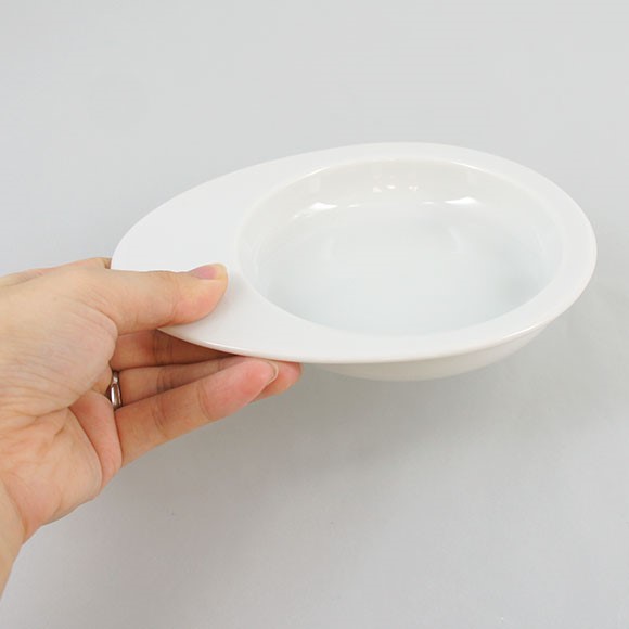 貓/狗 白色蛋形淺食碗   