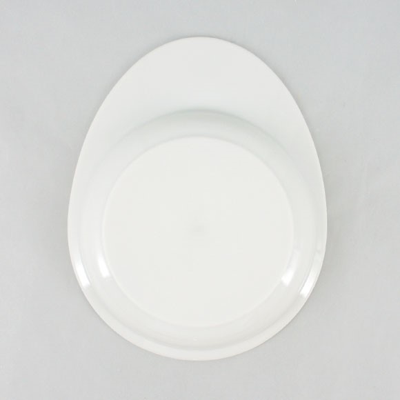 貓/狗 白色蛋形淺食碗   
