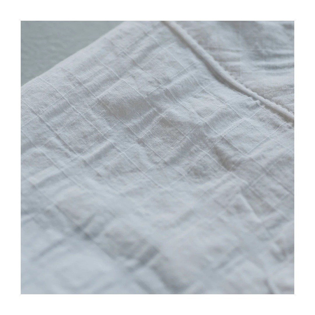 DOBBY CHECK COTTON LINEN SHIRT 格紋棉麻襯衫｜白