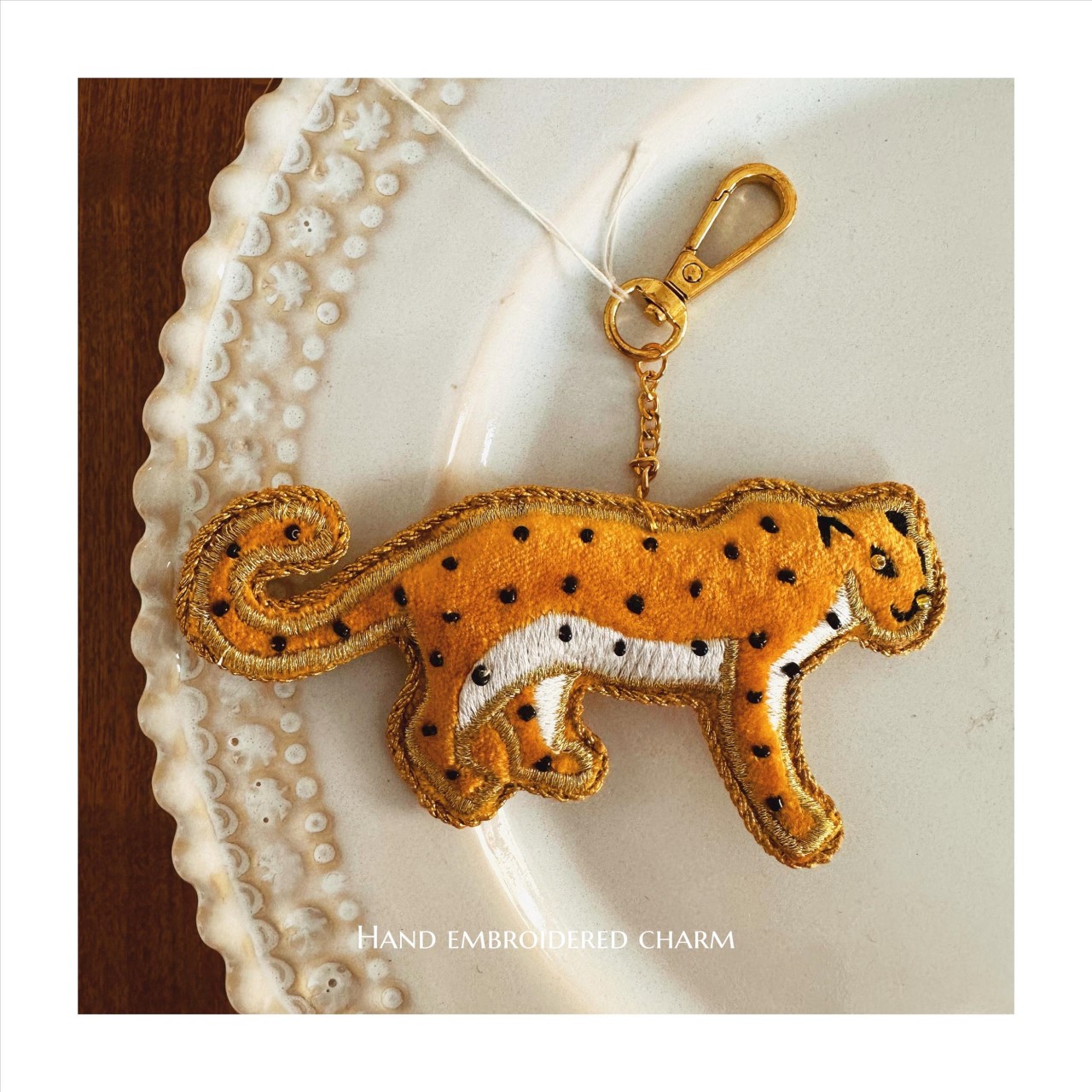 手工刺繡動物吊飾