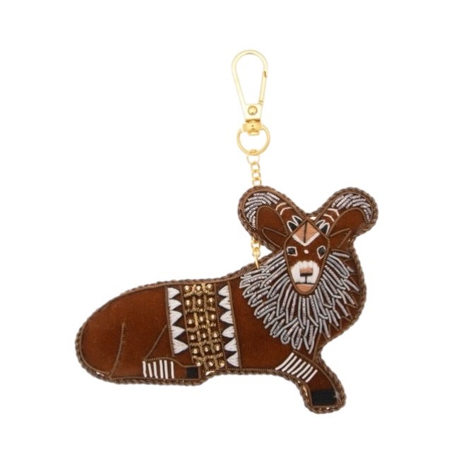手工刺繡動物吊飾