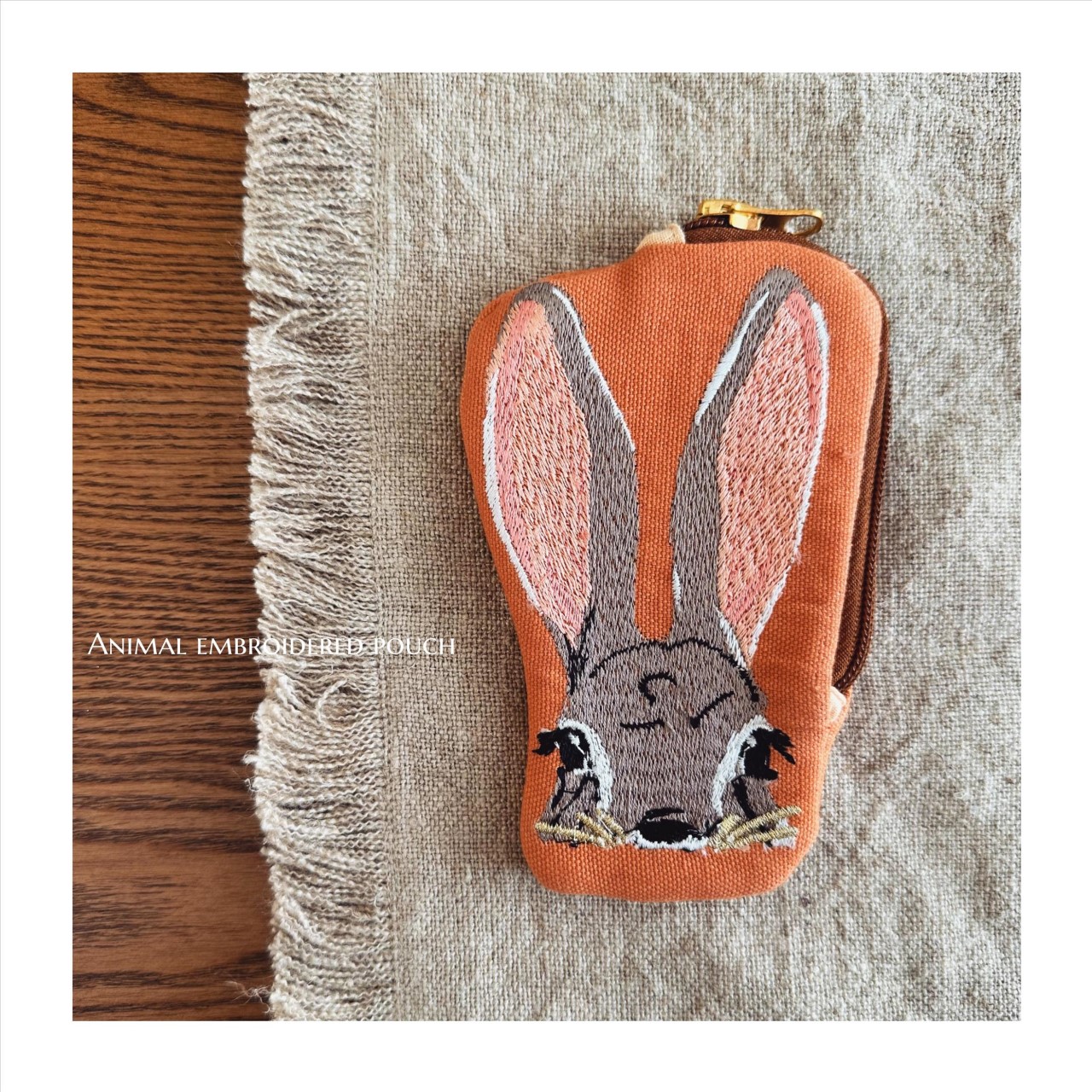 動物刺繡小袋