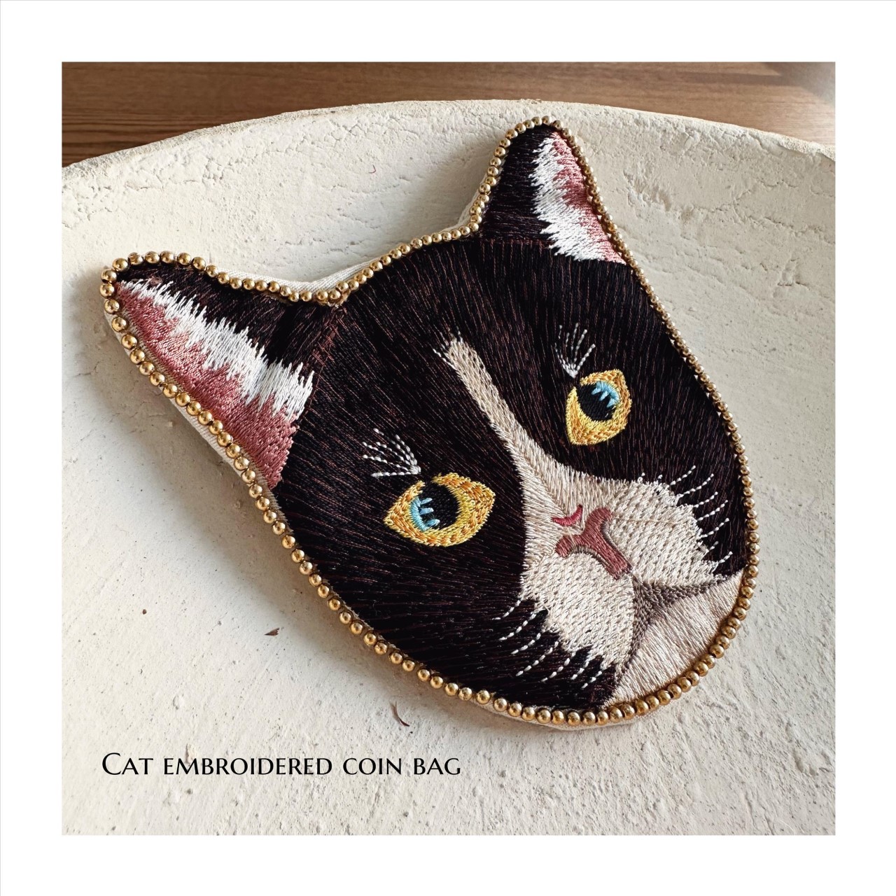 貓咪刺繡零錢袋