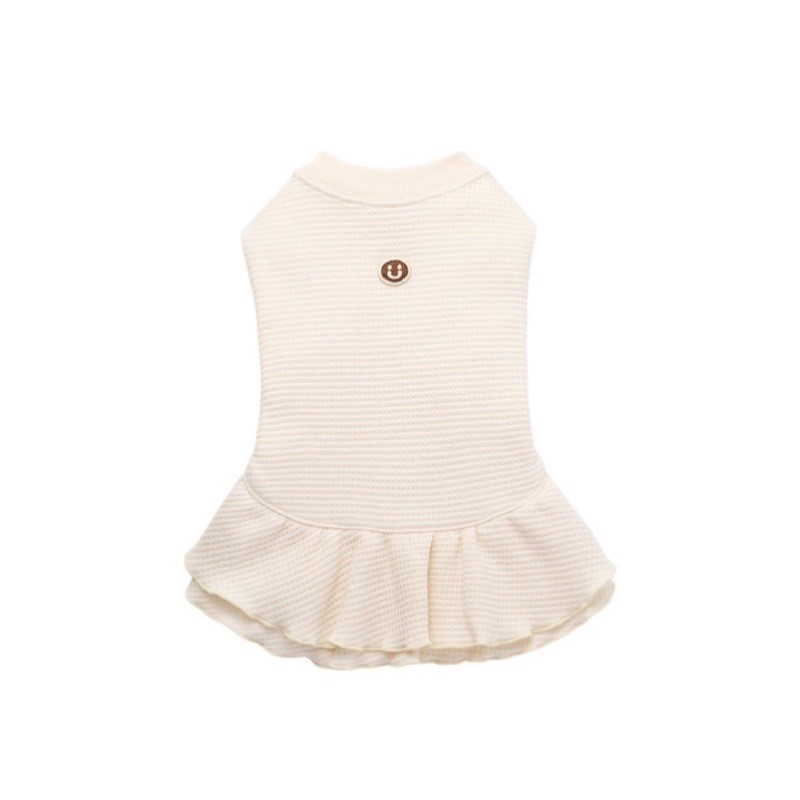 Organic cotton waffle check dress｜有機棉華夫格洋裝