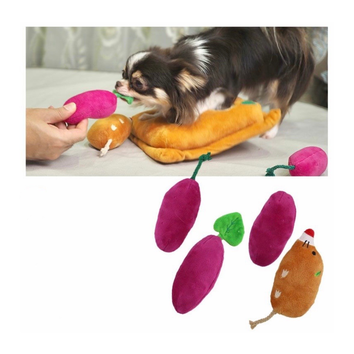 Woodchuck and Sweet Potato Hidden Food Toy ｜鼴鼠與紫薯藏食玩具