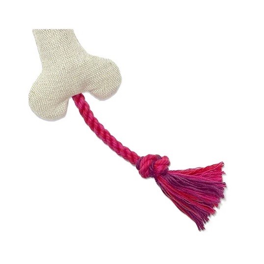 Bone shaped dental cleaning rope toy ｜骨頭造型潔牙繩玩具 桃紫色