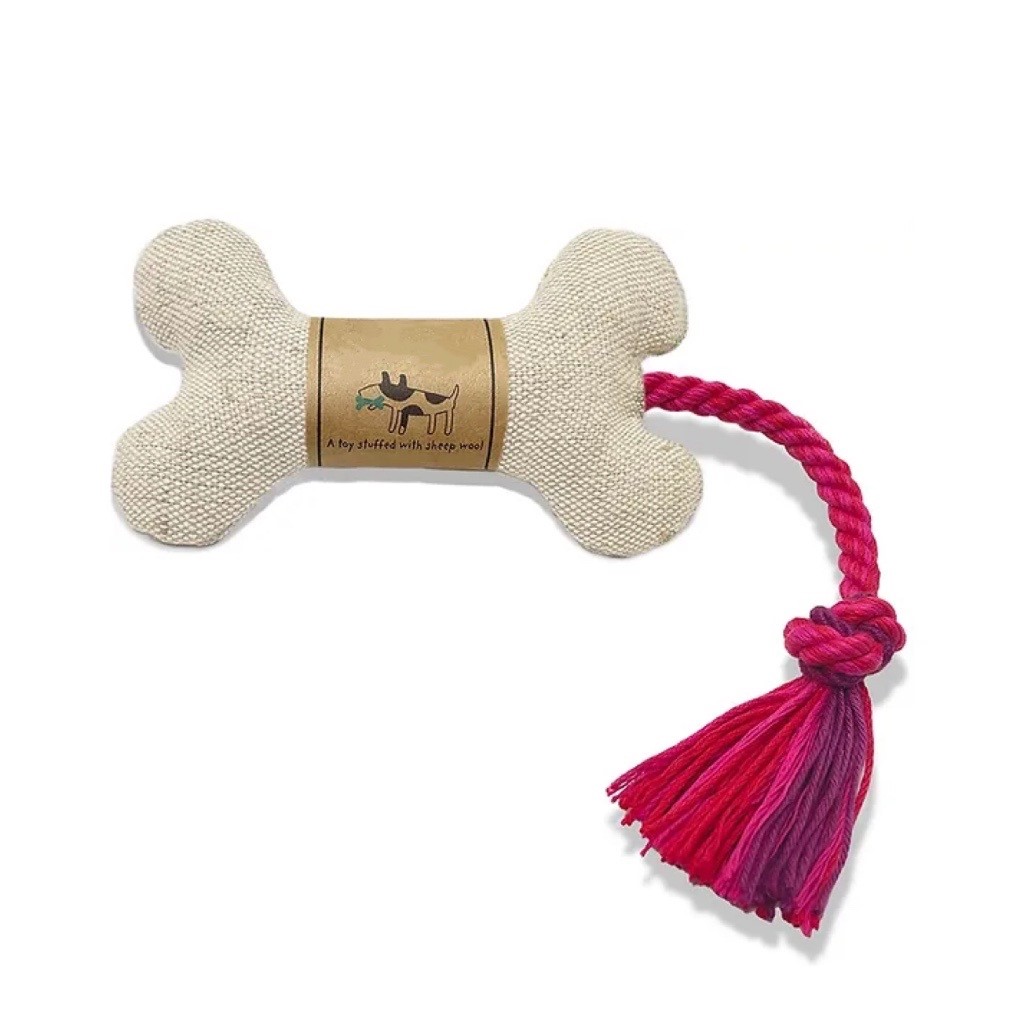 Bone shaped dental cleaning rope toy ｜骨頭造型潔牙繩玩具 桃紫色
