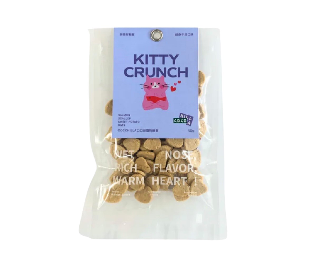 貓貓好鮭蜜【鮭魚干貝】貓咪零食 KITTY CRUNCH 40g