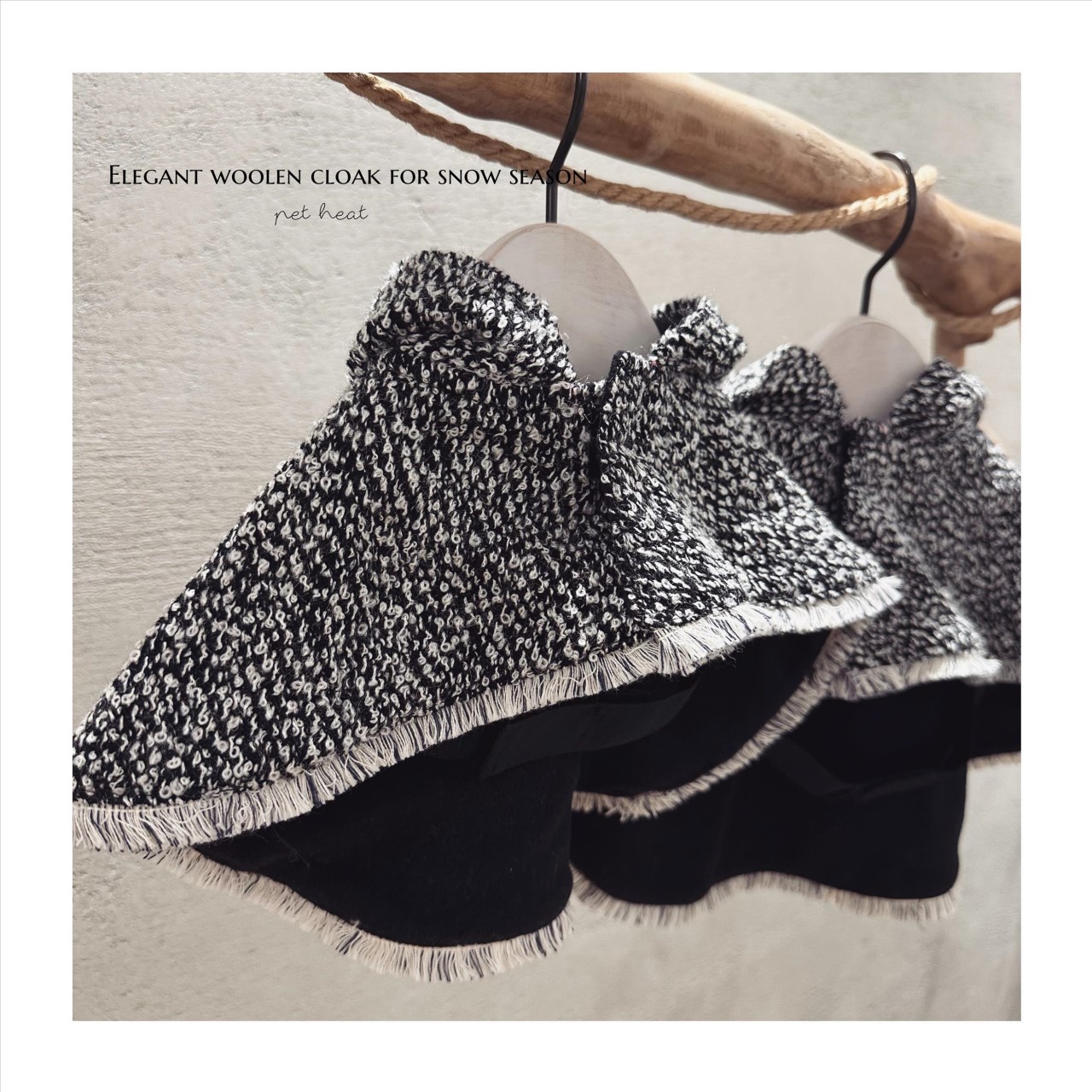 Elegant cloak for snow season   ｜  雪季的優雅毛呢披風