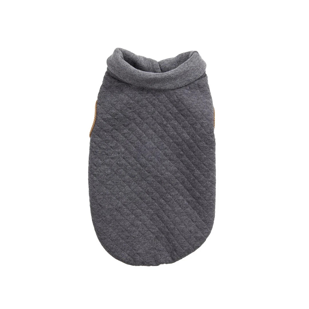 ORGANIC COTTON QUILTED CUT AND SEW   |   有機綿絎逢剪裁上衣 ／炭灰