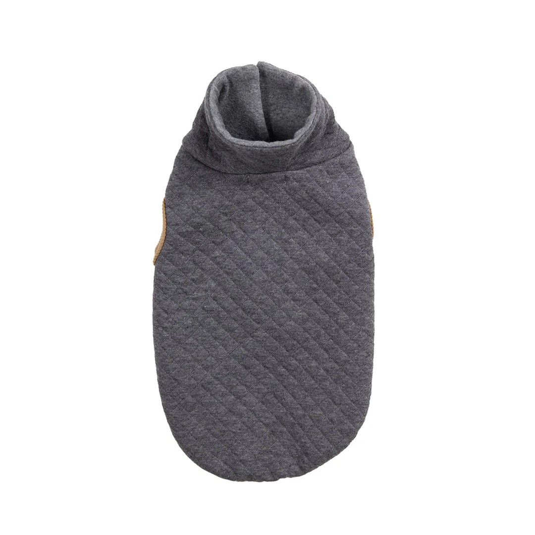ORGANIC COTTON QUILTED CUT AND SEW   |   有機綿絎逢剪裁上衣 ／炭灰