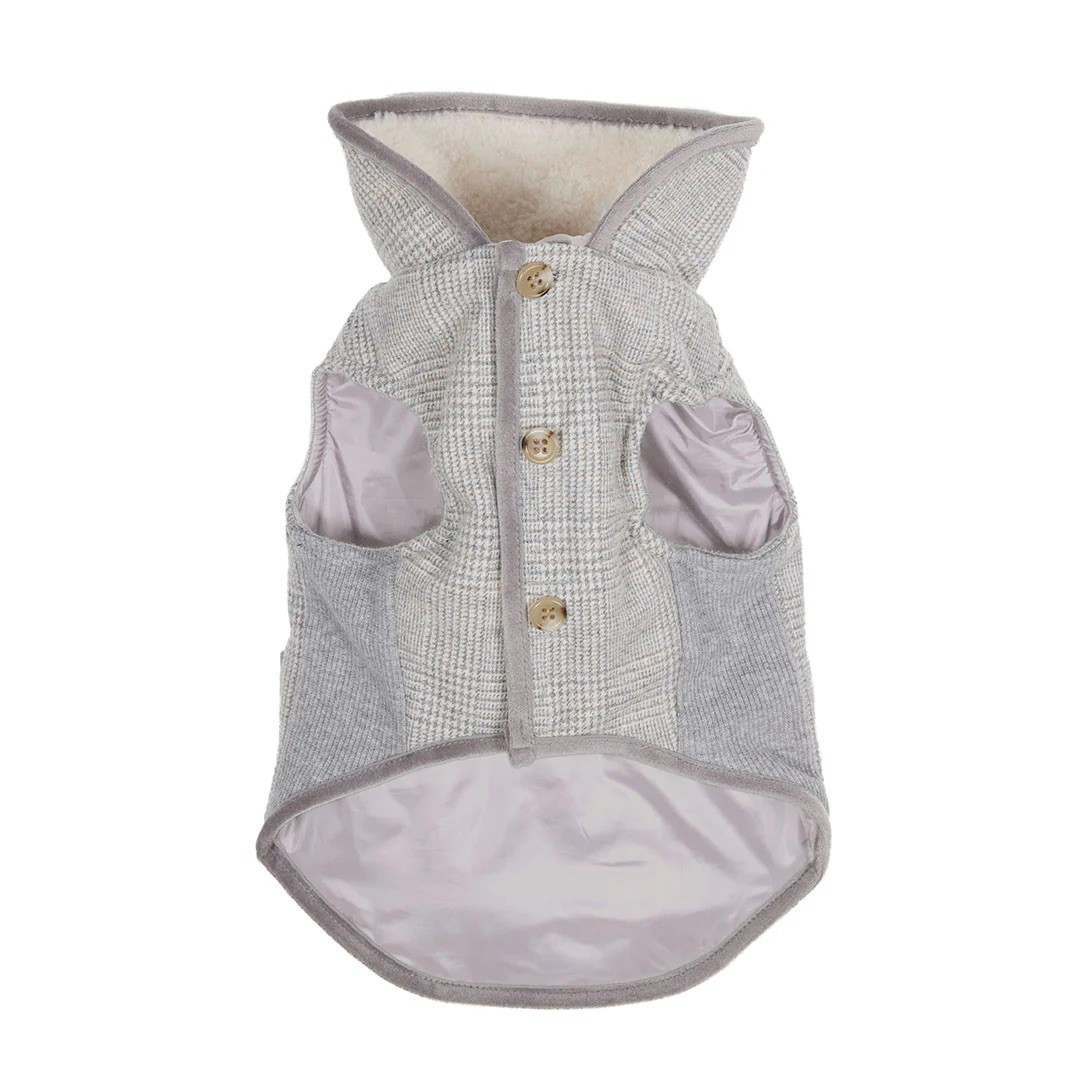 GLEN CHECK TWEED COAT | 格倫格紋花呢大衣 / 淺灰