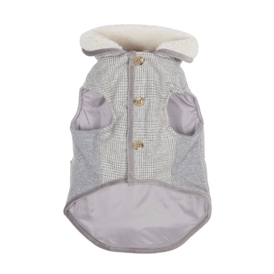 GLEN CHECK TWEED COAT | 格倫格紋花呢大衣 / 淺灰
