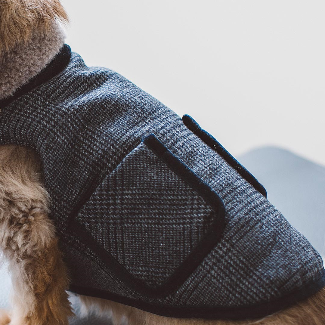 GLEN CHECK TWEED COAT | 格倫格紋花呢大衣 / 炭灰