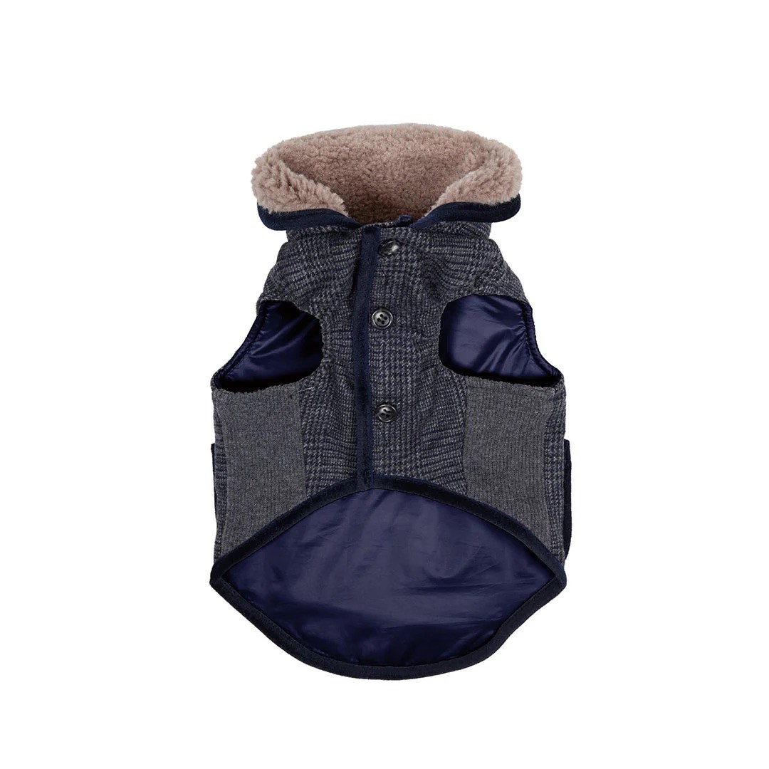 GLEN CHECK TWEED COAT | 格倫格紋花呢大衣 / 炭灰