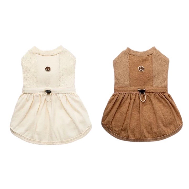 Organic cotton guinea cotton dress ｜有機棉抽繩洋裝