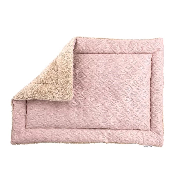 plain double sided blanket ｜素面雙面毛毯／菱格紋粉色
