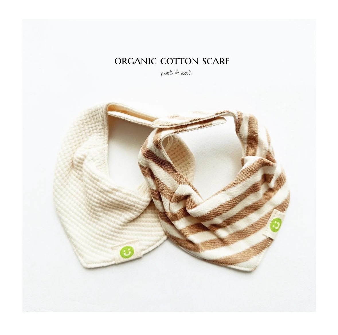 organic cotton scarf ｜有機棉領巾 / 碎花條紋