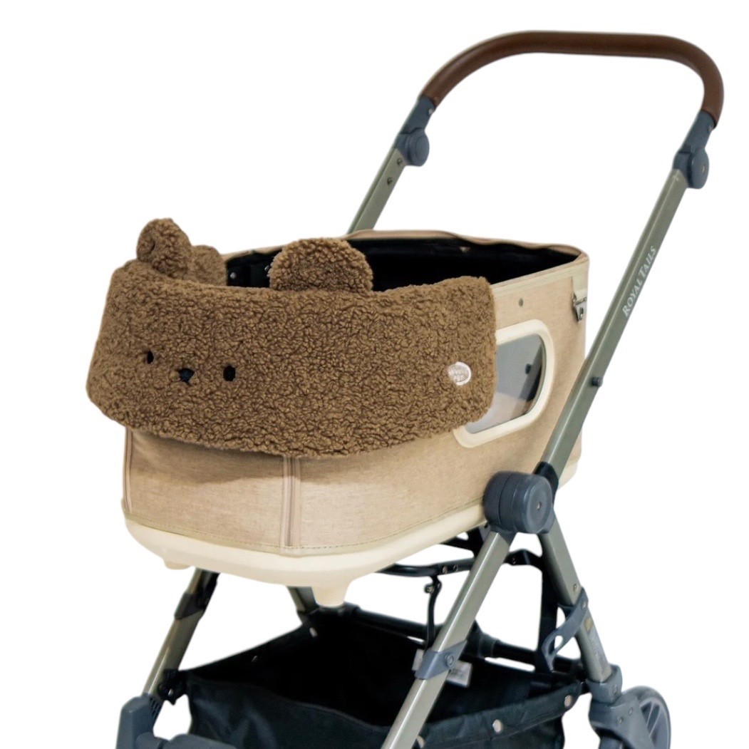 HarrysPet推車護套-毛絨熊造型 深咖 