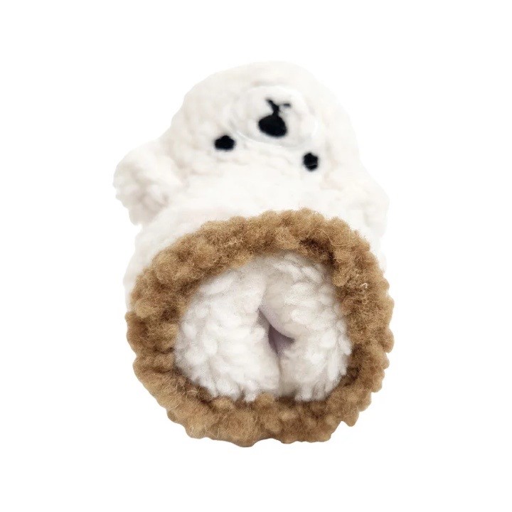 毛毛雪靴藏食玩具｜白貴賓 