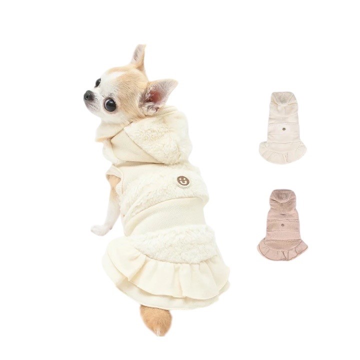 Organic cotton wool brushed hooded ddress｜有機棉羊毛刷絨連帽洋裝