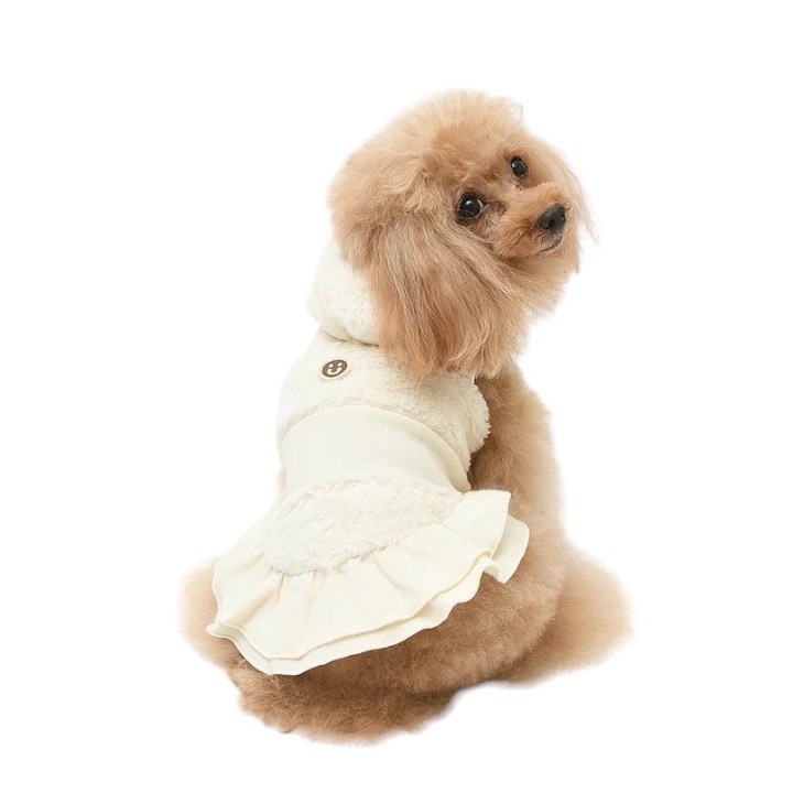 Organic cotton wool brushed hooded ddress｜有機棉羊毛刷絨連帽洋裝