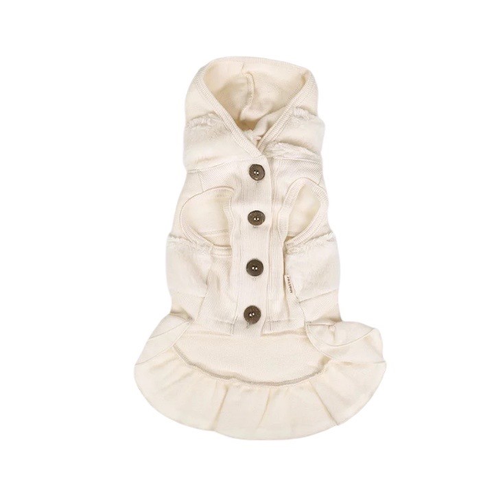 Organic cotton wool brushed hooded ddress｜有機棉羊毛刷絨連帽洋裝