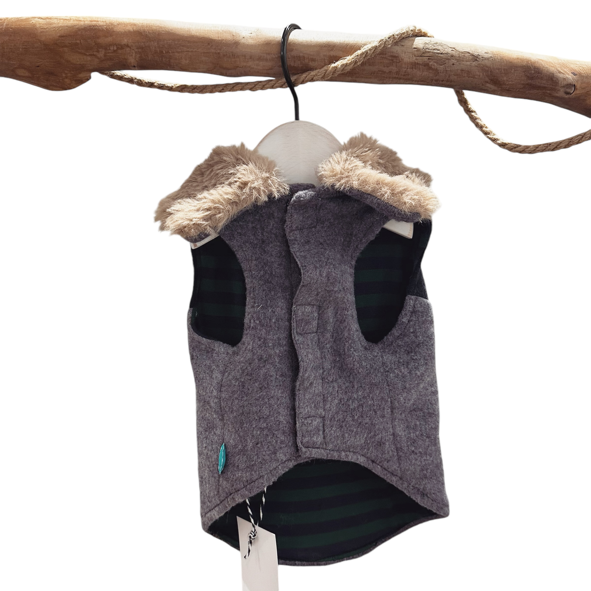 Fur collar brushed vest ｜毛毛領刷毛背心