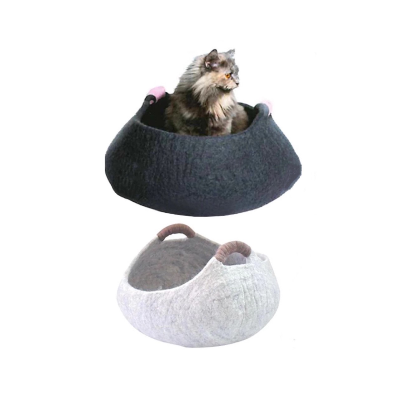 wool felt cat nest ｜羊毛氈貓窩 天然灰