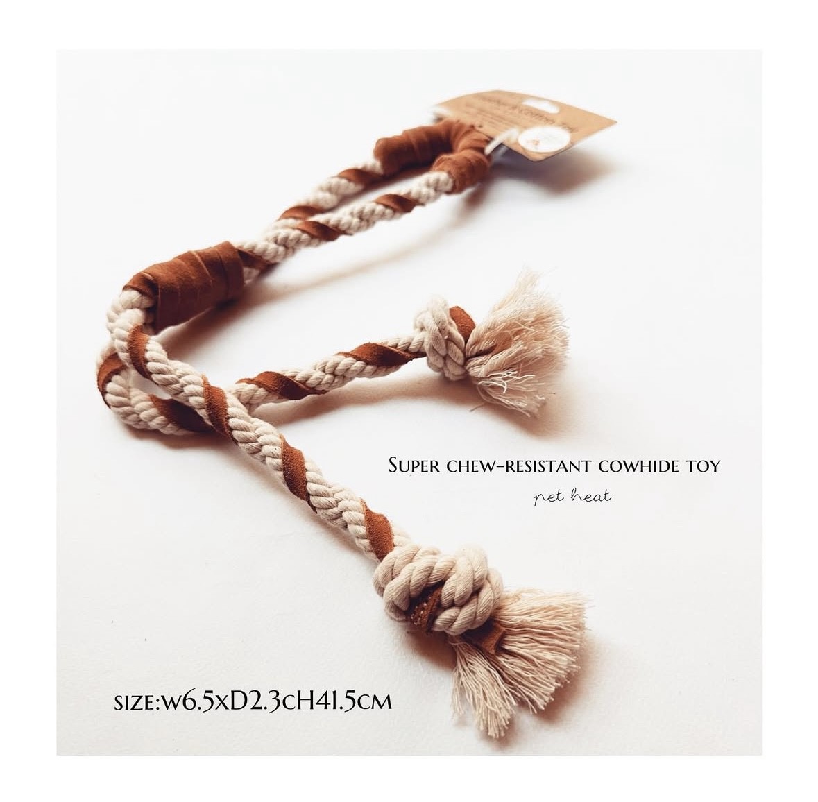 super chew resistant cowhide toy | 天然無毒耐咬牛皮玩具