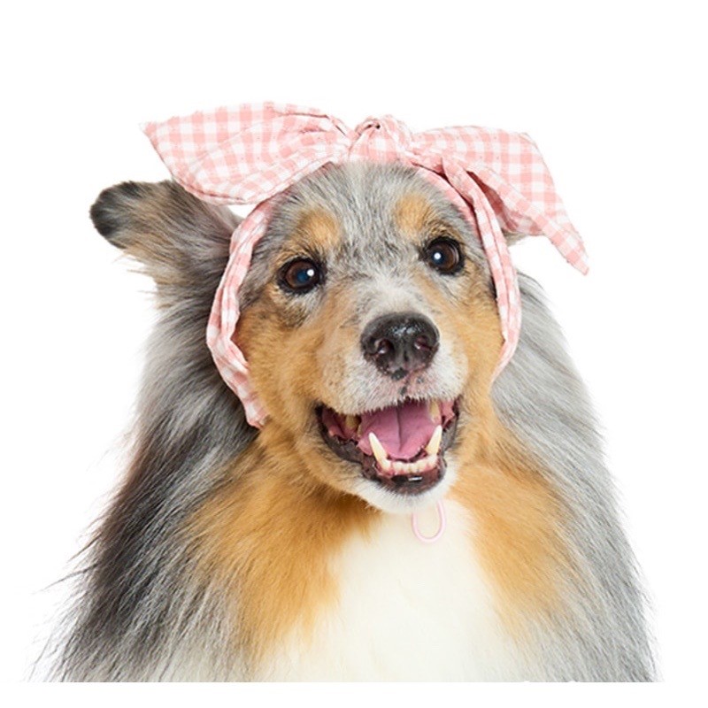 Checkered headband ｜格紋髮帶