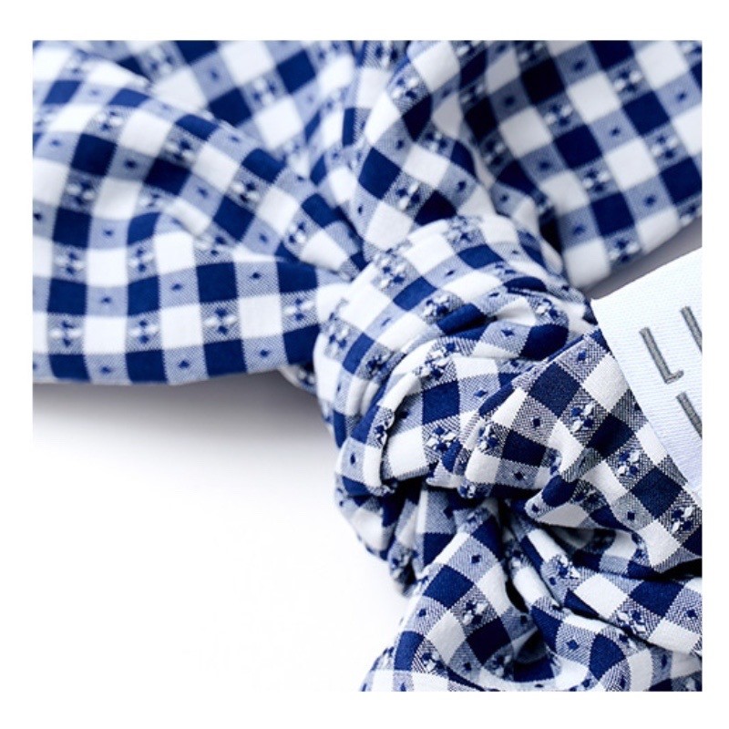 Checkered headband ｜格紋髮帶