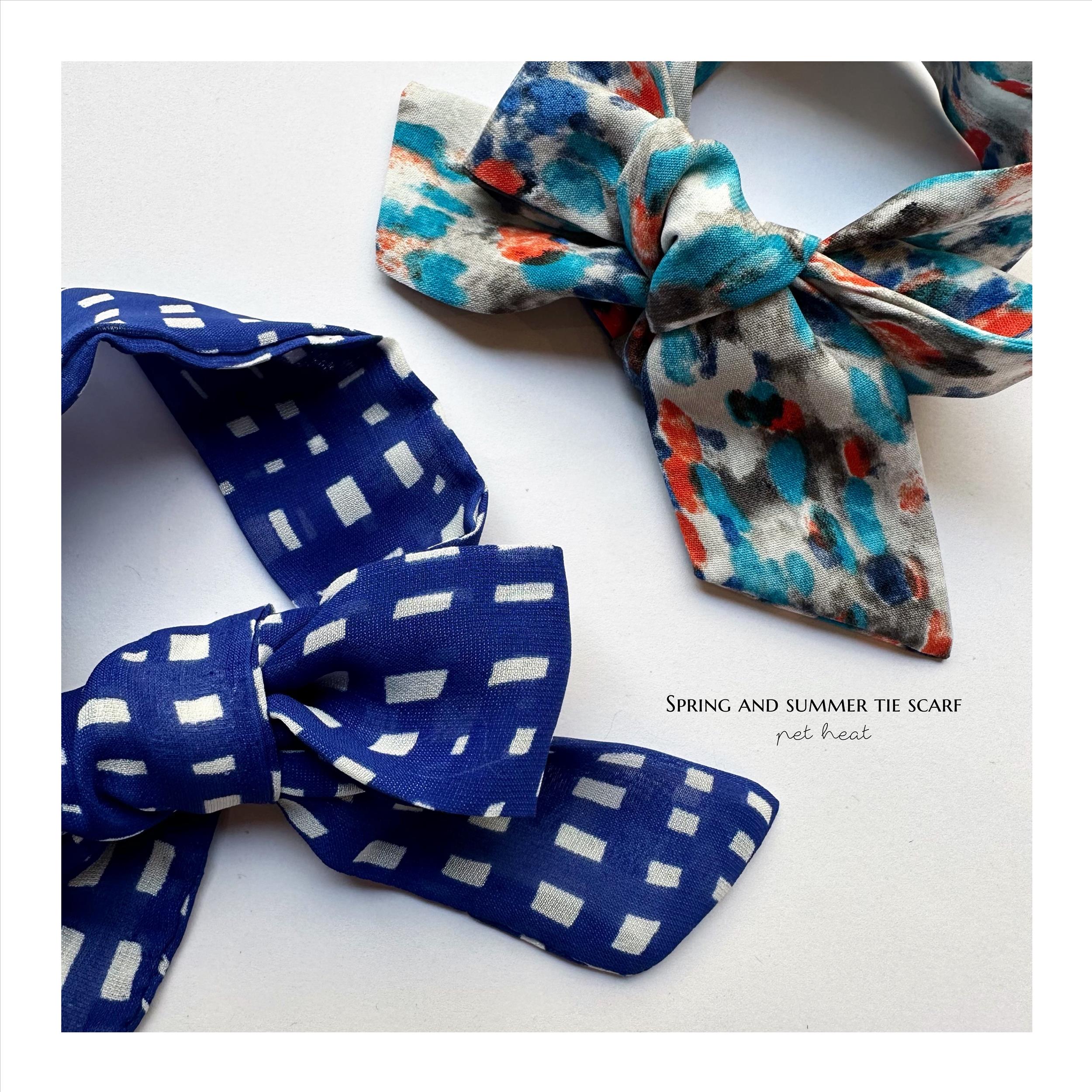 Spring and summer tie scarf ｜春夏綁帶絲巾