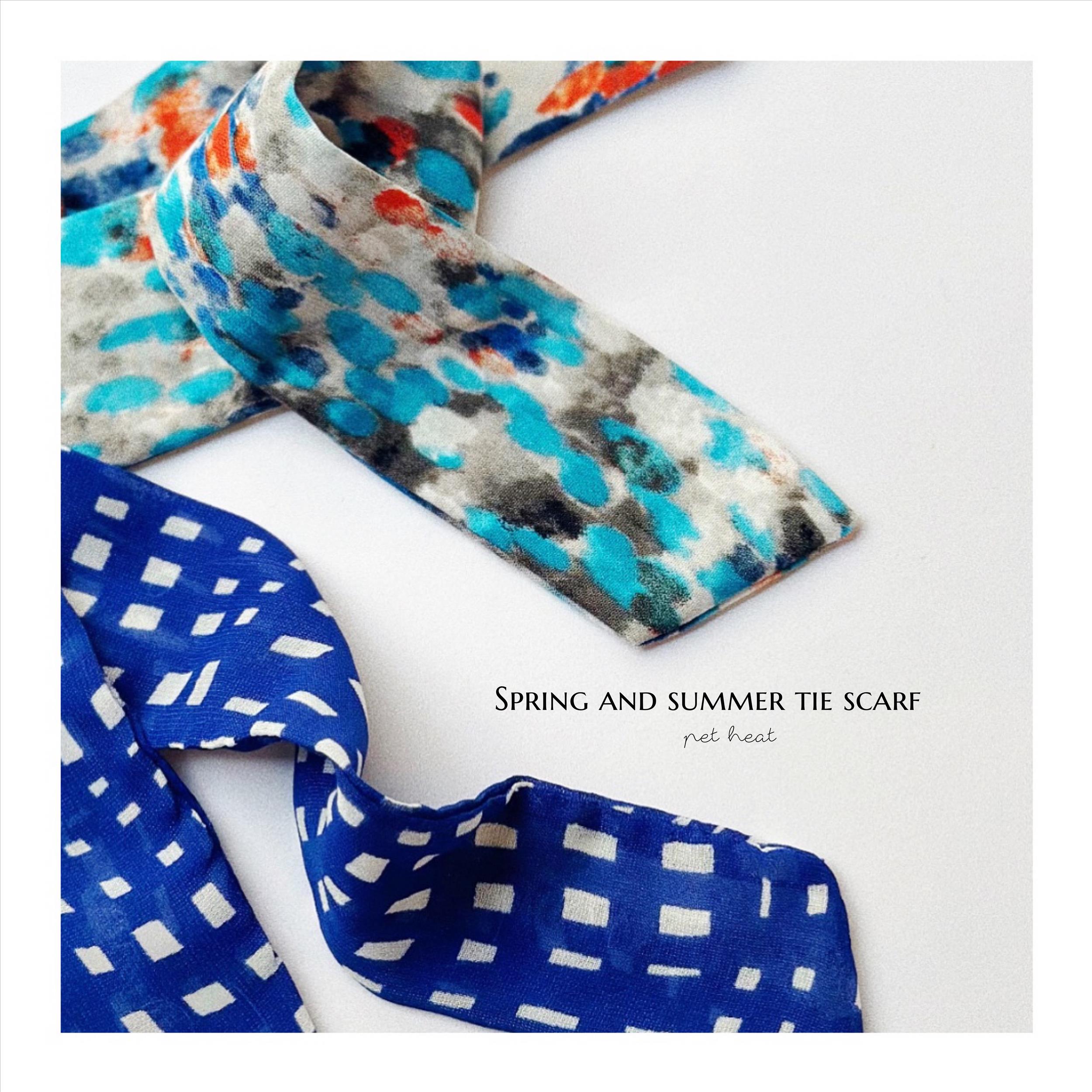 Spring and summer tie scarf ｜春夏綁帶絲巾