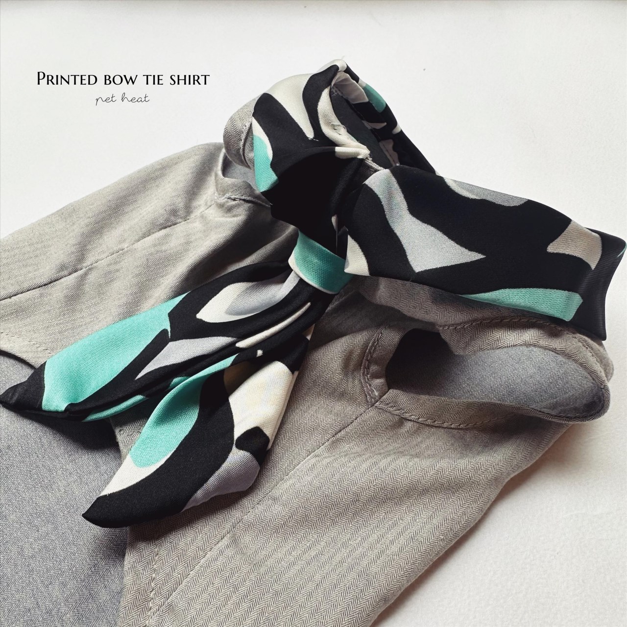Printed Bow Tie Shirt  ｜印花領結薄料襯衫 