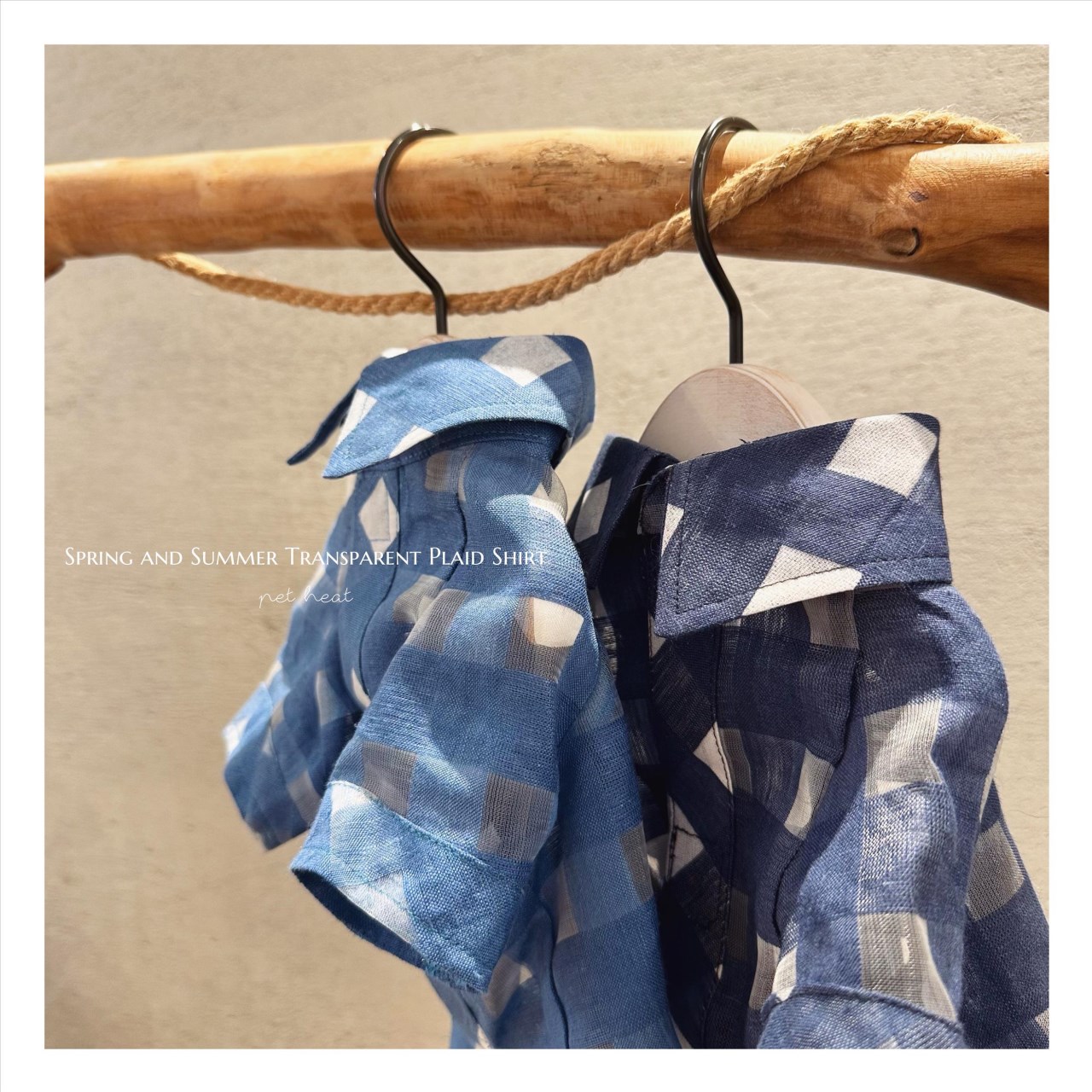 Spring and Summer Transparent Plaid Shirt ｜春夏透膚格紋襯衫