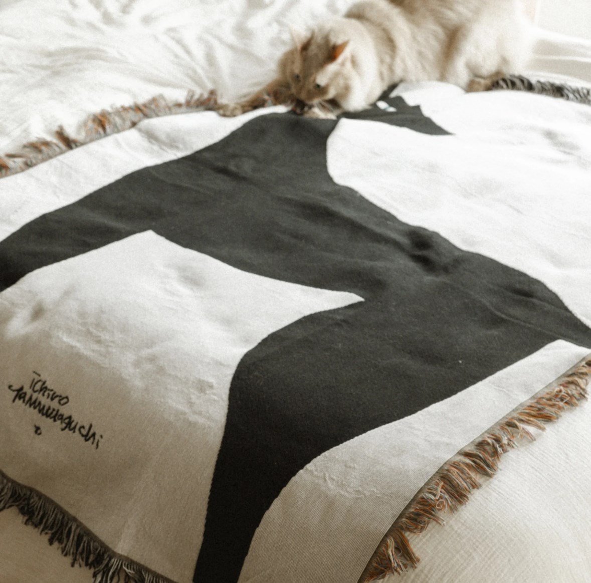 Multi Blanket “kuro neko” 山口一郎 藝術毯