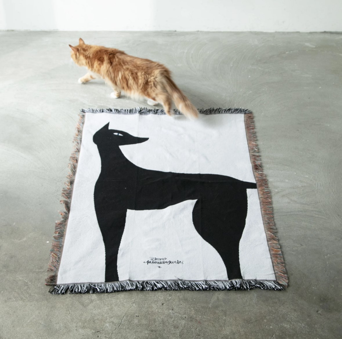Multi Blanket “kuro neko” 山口一郎 藝術毯