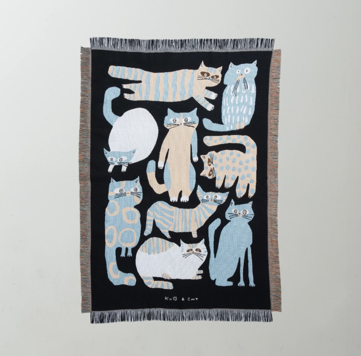 Multi Blanket “nekomoyou” 坪井香保里 藝術毯