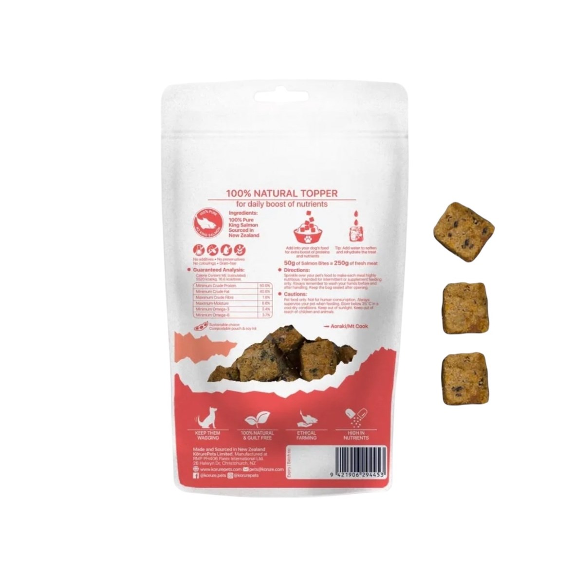 KORURE｜紐西蘭國王鮭魚凍乾(犬) 50g / 心血管心臟 . 大腦保養 皮膚毛髮亮麗