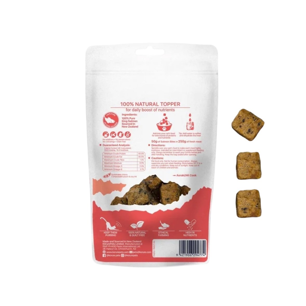 KORURE｜紐西蘭國王鮭魚凍乾(貓) 50g / 心血管心臟 . 大腦保養 皮膚毛髮亮麗