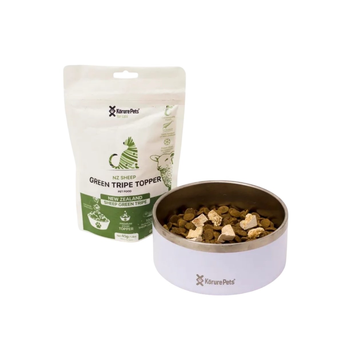 KORURE｜紐西蘭羊肚凍乾(貓) 40g / 極易消化蛋白質 改善敏感腸胃的零食