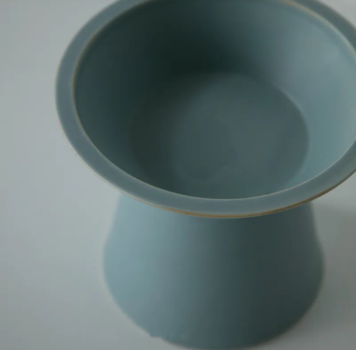 日本CHALICE 精緻毛孩碗 白藍 -shiraai-