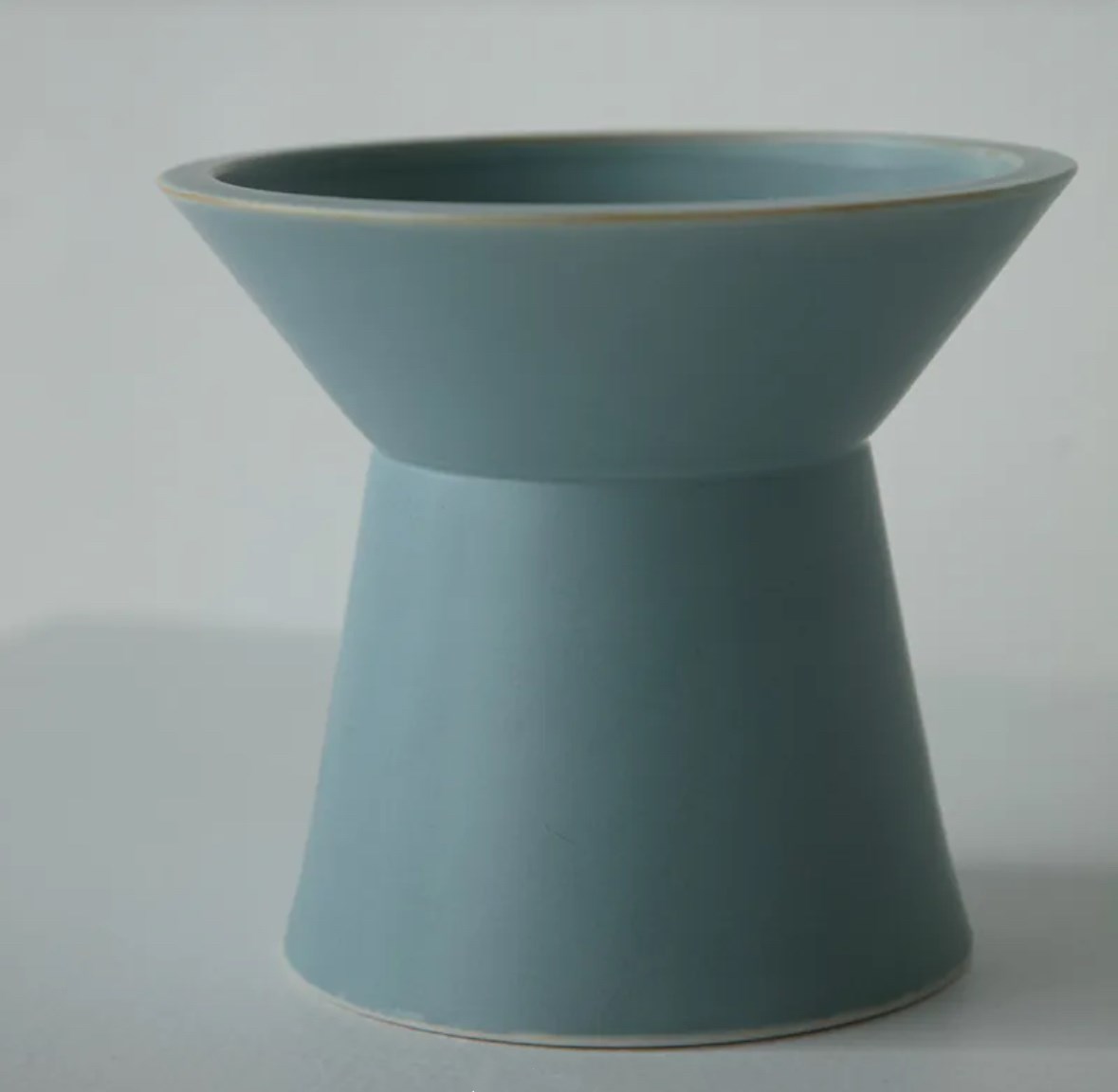 日本CHALICE 精緻毛孩碗 白藍 -shiraai-