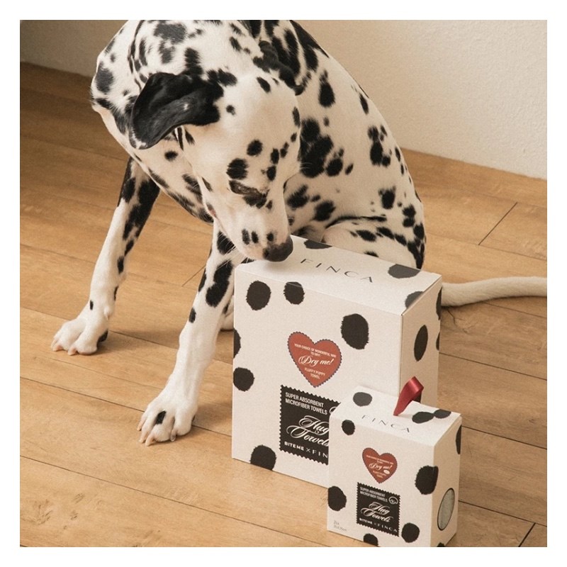 bite me X Finca hug towels 聯名超細纖維寵物毛巾 （綠） 