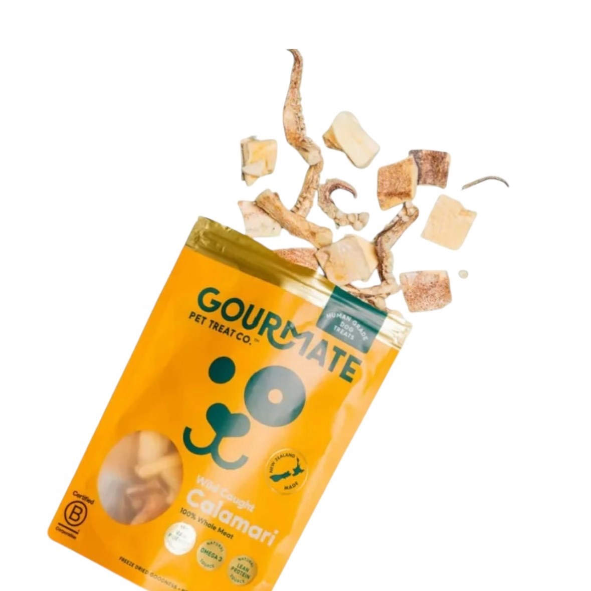 Gourmate｜深海魷魚凍乾 (犬貓可食) 45g | 高蛋白低脂．訓練零食