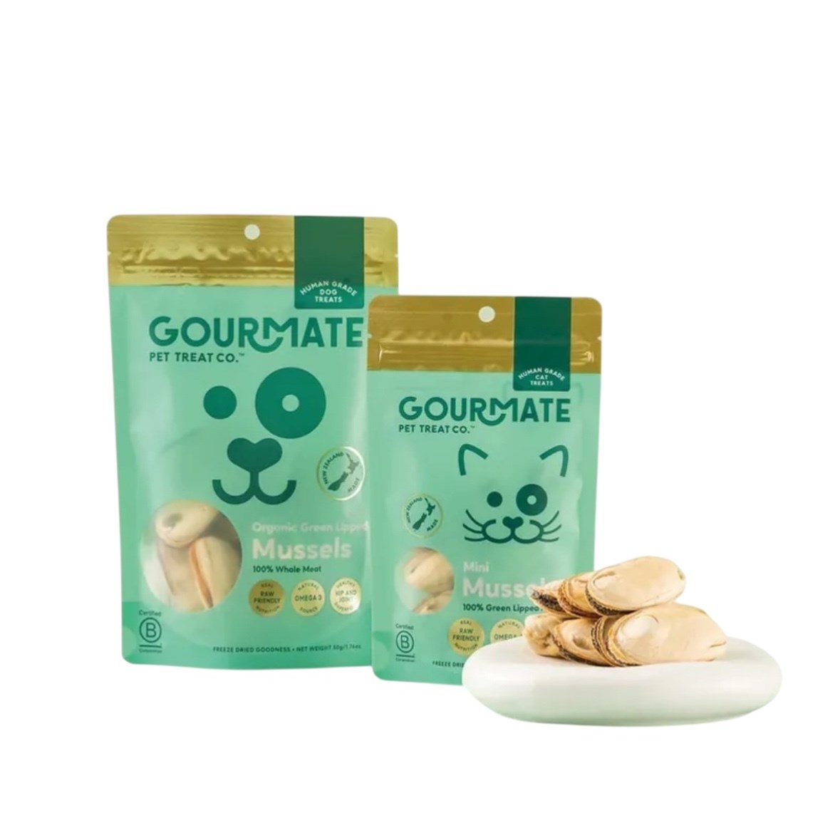 Gourmate｜綠唇貽貝凍乾 (犬貓可食) 50g | 關節保健．純淨超級食物