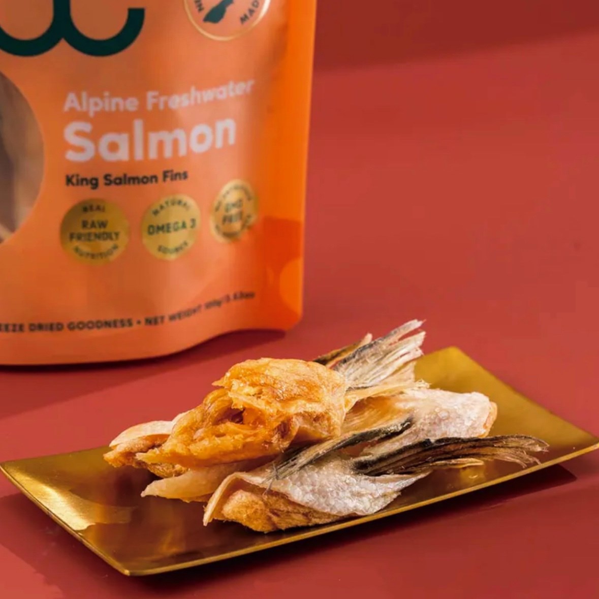 Gourmate｜帝王鮭魚鰭邊凍乾 (犬貓可食) 100g |  膠原補給．腦心關節全支援