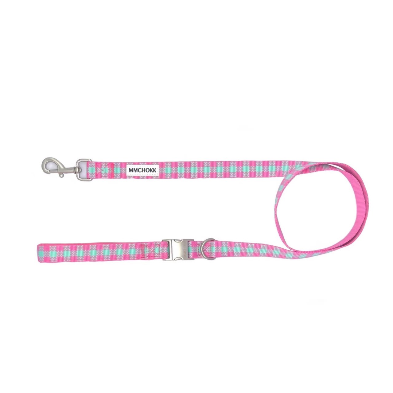mmchokk- Boboli Garden 格紋項圈/牽繩禮盒系列 ｜粉紅
