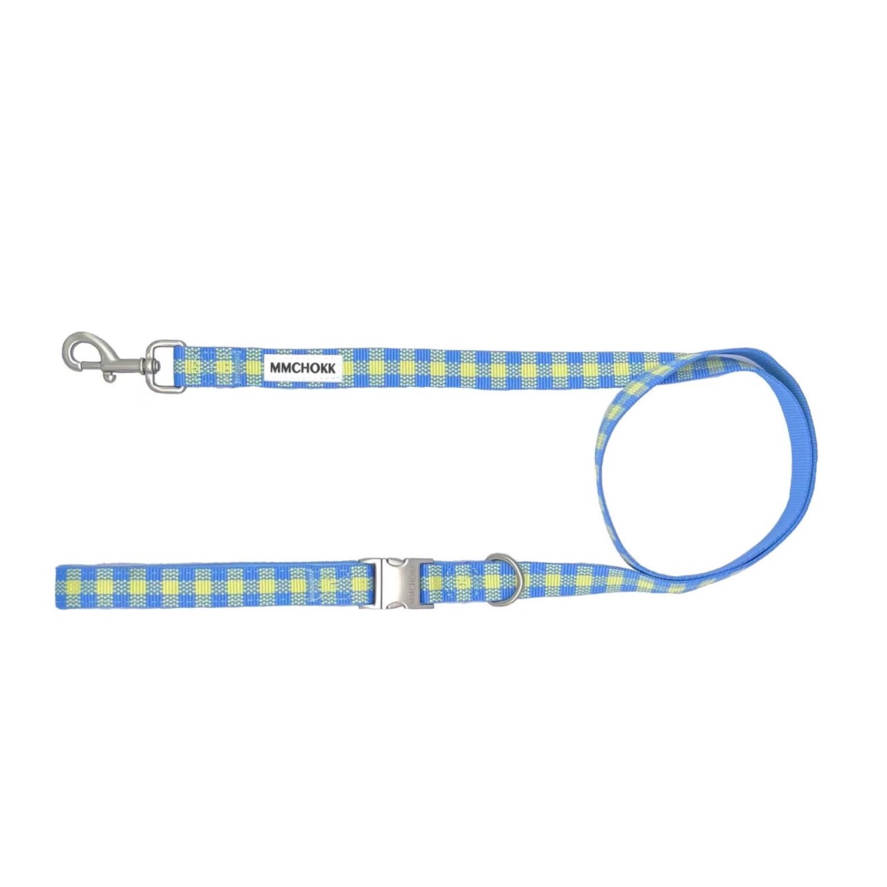 mmchokk- Boboli Garden 格紋項圈/牽繩禮盒系列 ｜藍